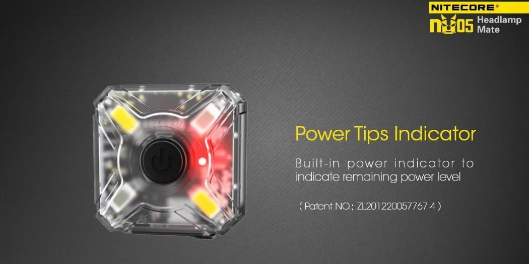 مصباح أمامي صغير Nitecore NU05 قابل لإعادة الشحن