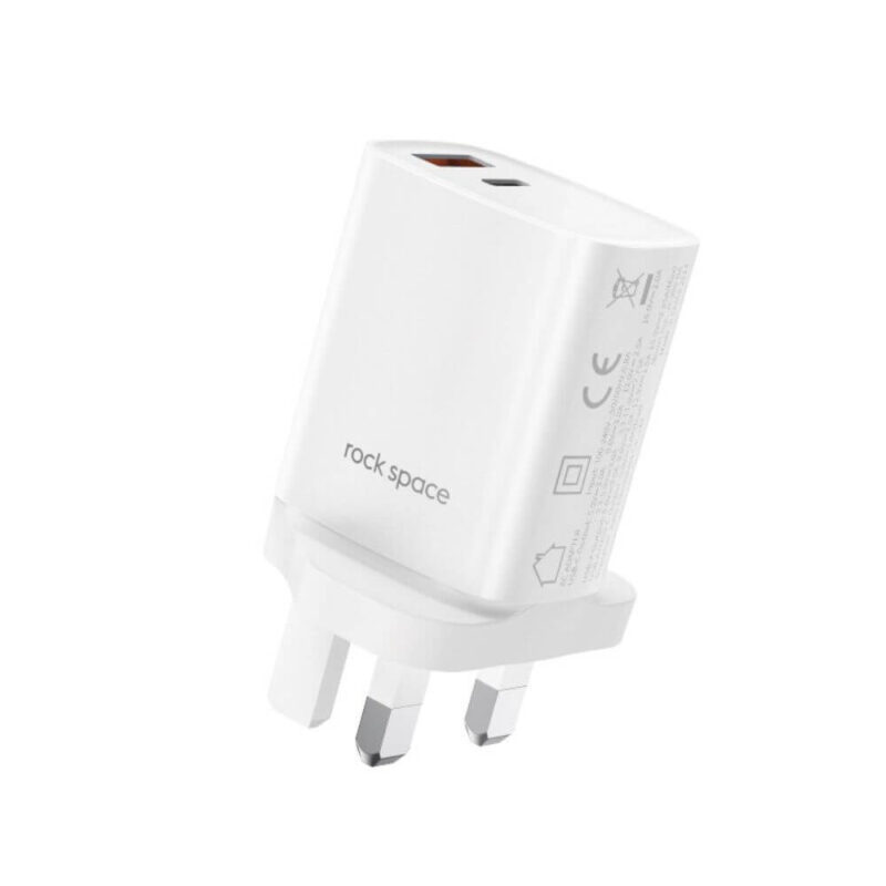 Rock Space T51 Dual AC 30W PD Travel Charger