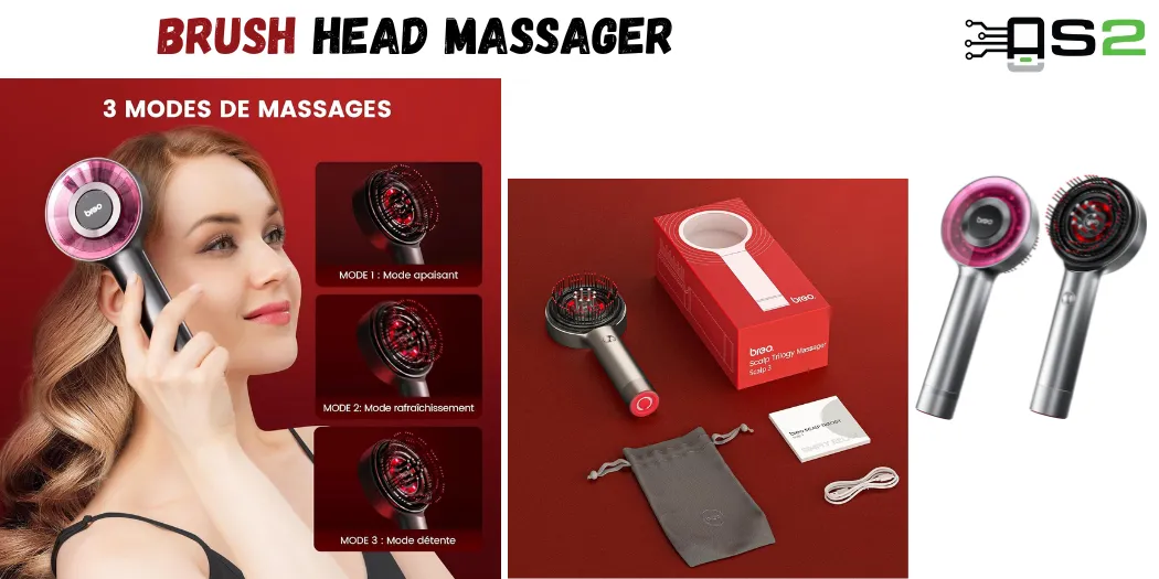 Brush head massager