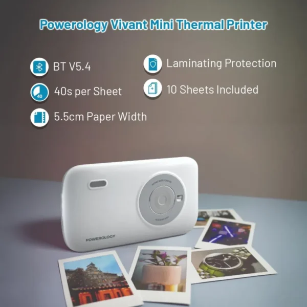 Powerology Vivant Mini Thermal Printer