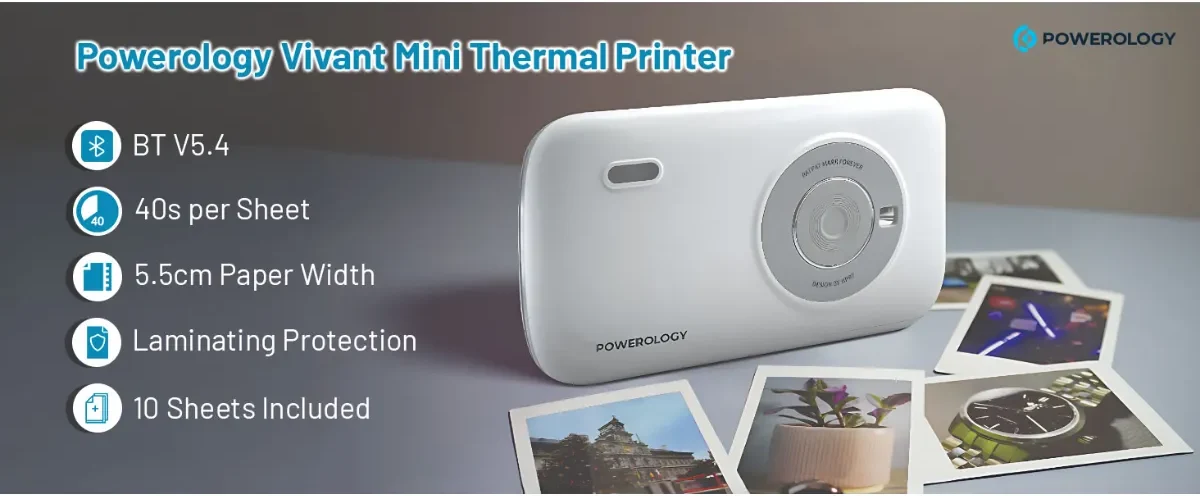 Powerology Vivant Mini Thermal Printer