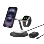 Belkin BoostCharge Three In One Qi2 Wireless Charging Station For iPhone Apple Watch And AirPods