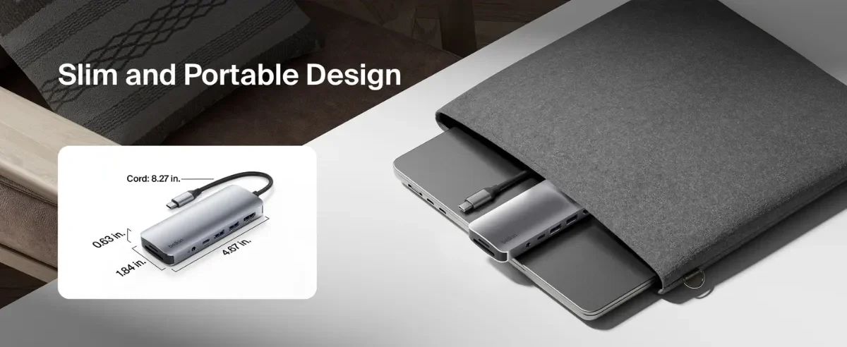 Belkin 7 In 1 USB C Hub With 4K HDMI SD And Micro SD Connectivity