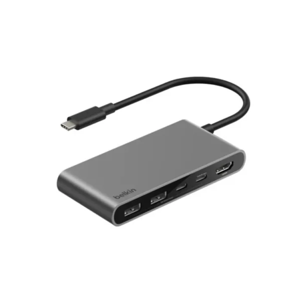 Belkin USB C 5 Port Hub With 4K 60Hz HDMI And 100W Power Delivery Black