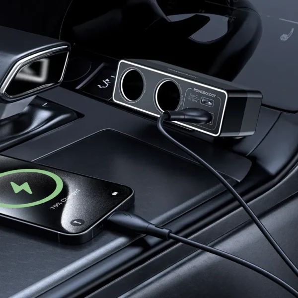Powerology Brio 54W Multi-Port Car Charger