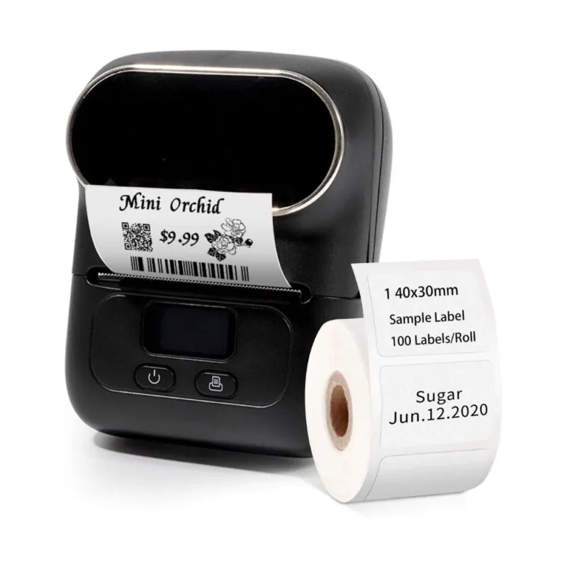 Portable Mini Thermal Label Printer for Mobile Balck