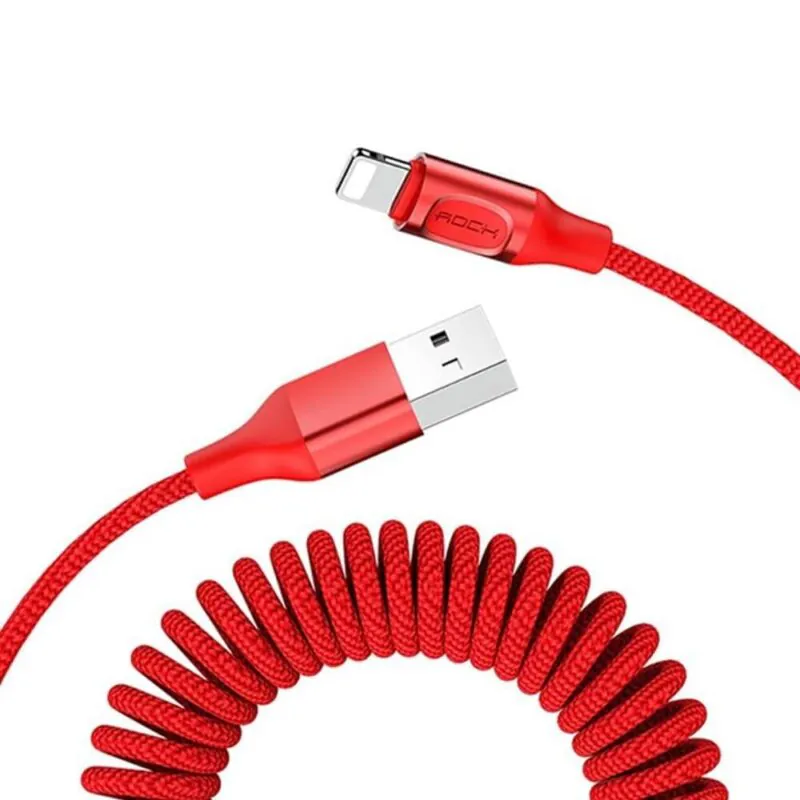 Rock Lightning Metal Stretchable Charge Cable