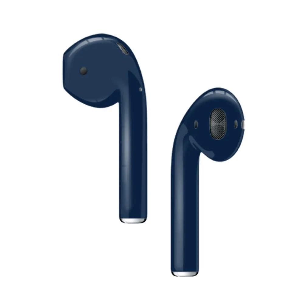 airpods 2 navy blue glossy buds