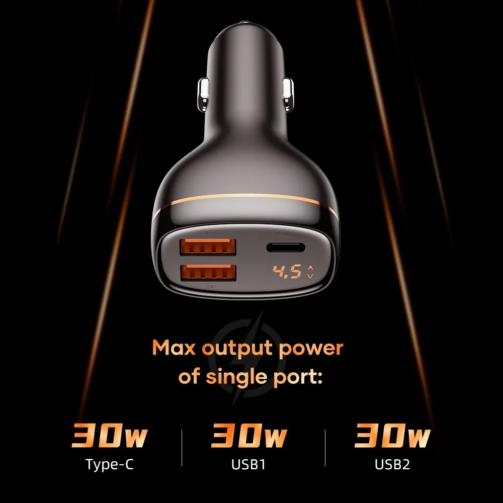 ROCK C301 60W 3 Port Fast Car Charger