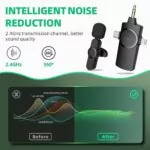3-in-1 Wireless Lavalier Microphone Noise Reduction 5