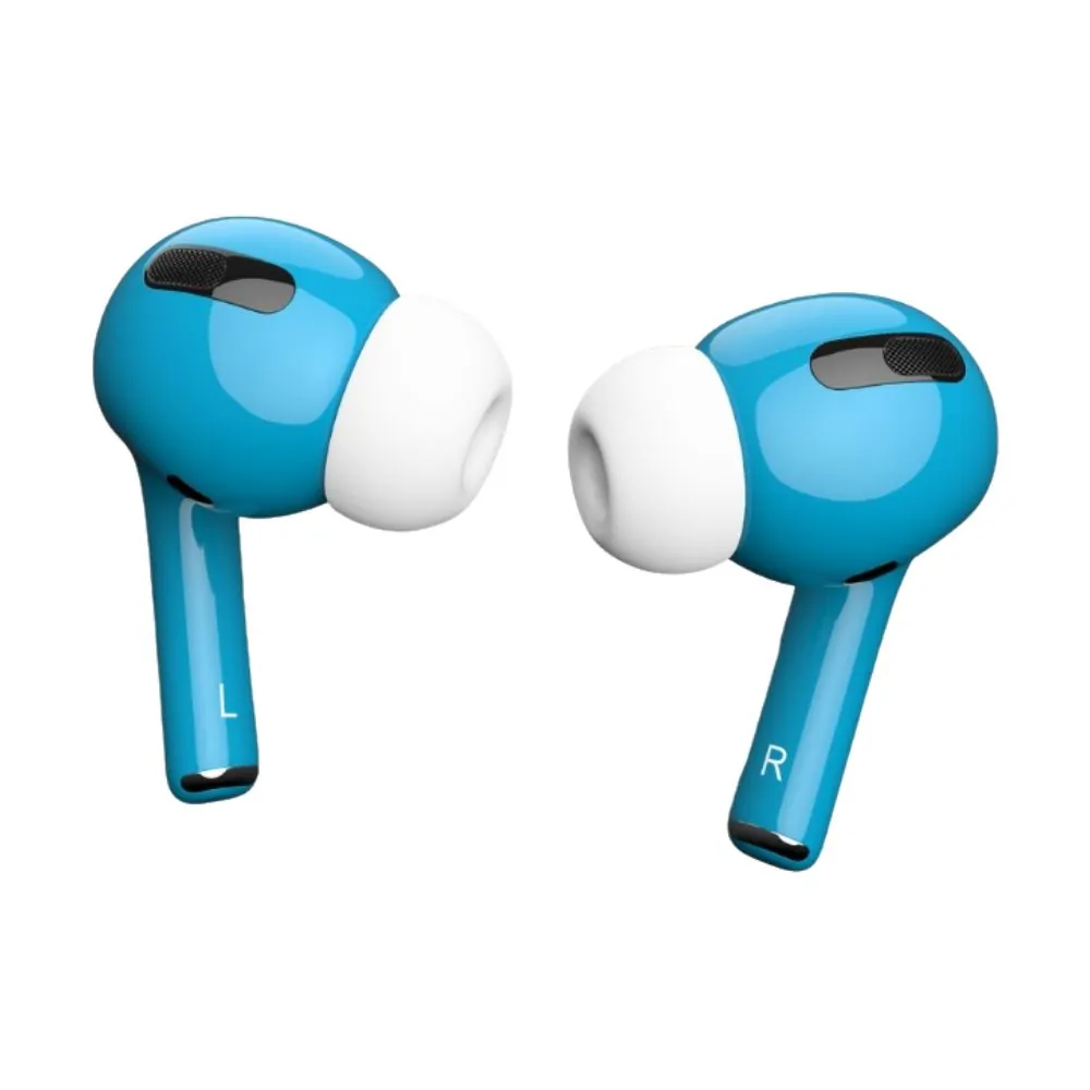 Airpods pro blue glossy buds
