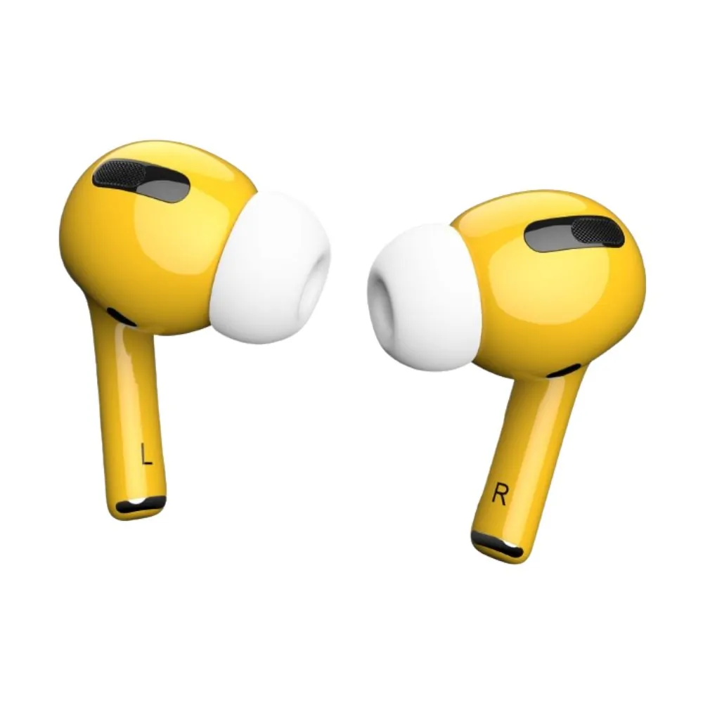 Aipods Pro Yellow Glossy Buds