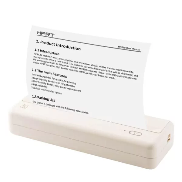 طابعات HPRT المحمولة للسفر MT810 - حرارية بدون حبر 15 طابعات HPRT المحمولة للسفر MT810 - طابعات حرارية بدون حبر