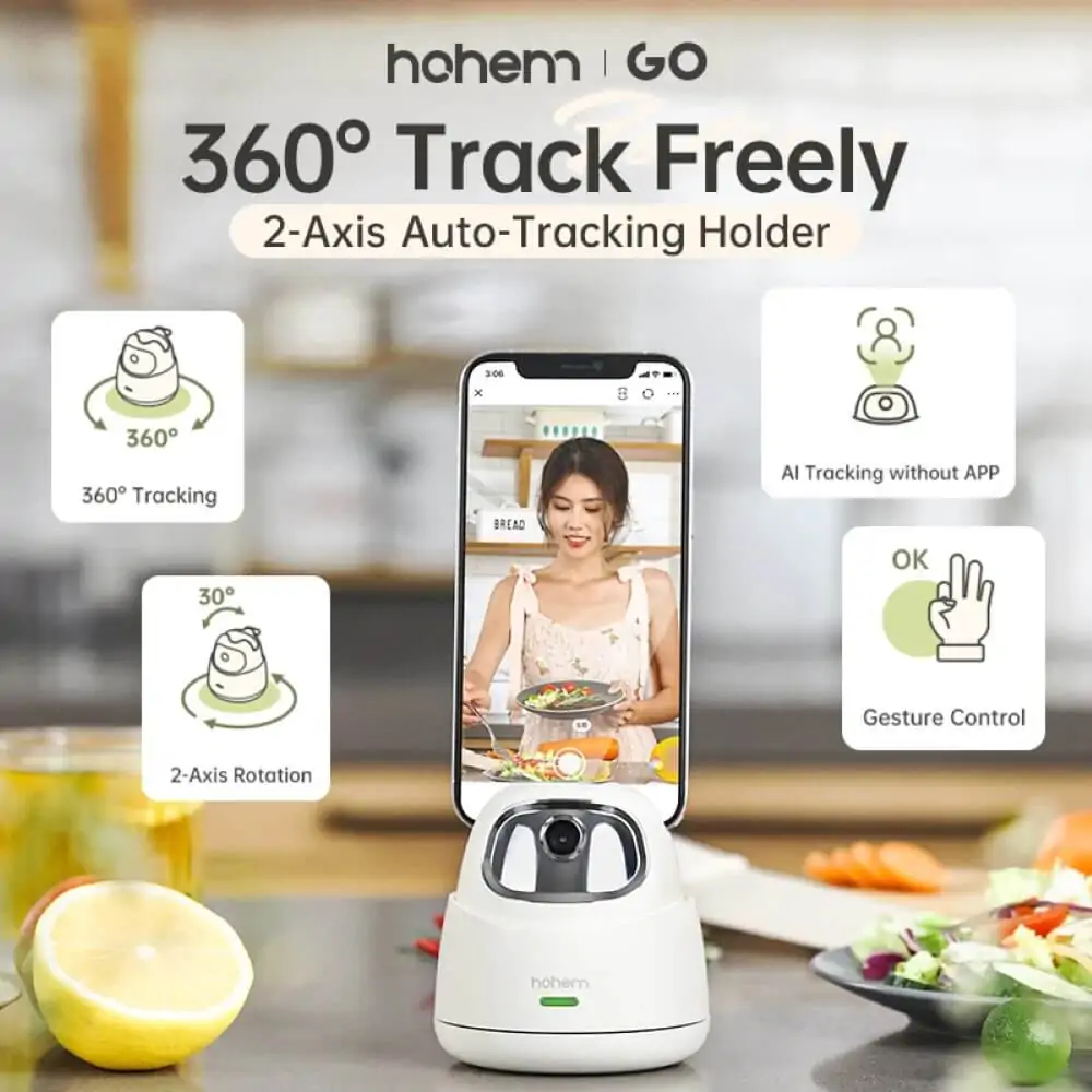 Hohem GO Auto Face Tracking Tripod 360° Rotation Selfie Stand