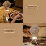 Camping LED Lamp Rechargeable Fan