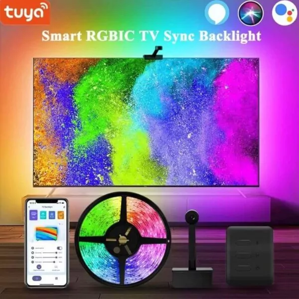 إضاءة خلفية للتلفزيون LED من Tuya-K88 مع كاميرا 1