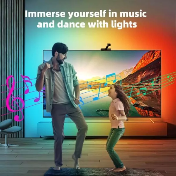 إضاءة خلفية للتلفزيون LED من Tuya-K88 مع كاميرا 4