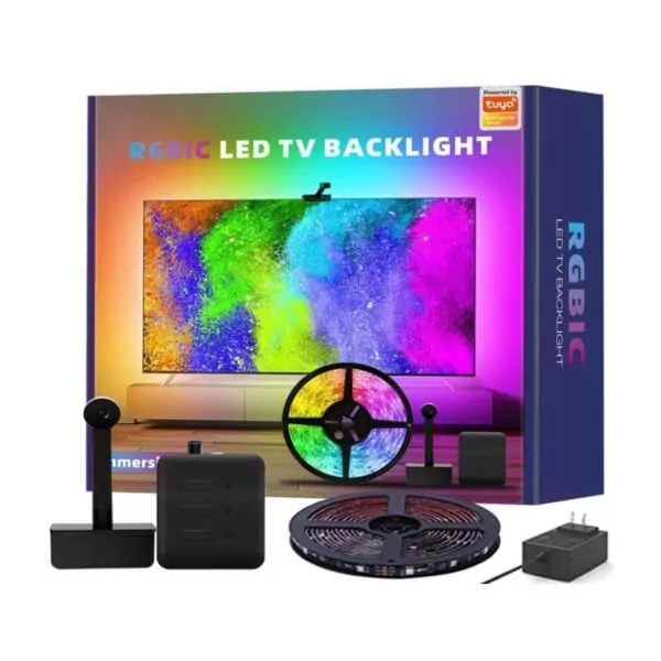 إضاءة خلفية للتلفزيون LED من Tuya-K88 مع كاميرا