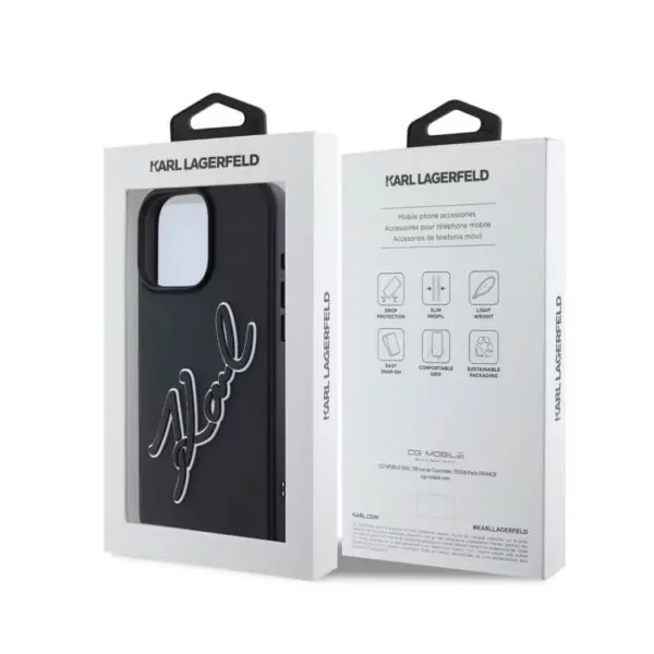 Karl Lagerfeld Hard Case with 3D Rubber Signature Logo 1