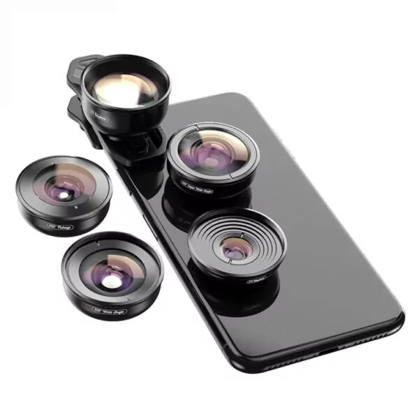 APEXEL APL-HB5 4K HD Professional 5 in 1 Lens Kit