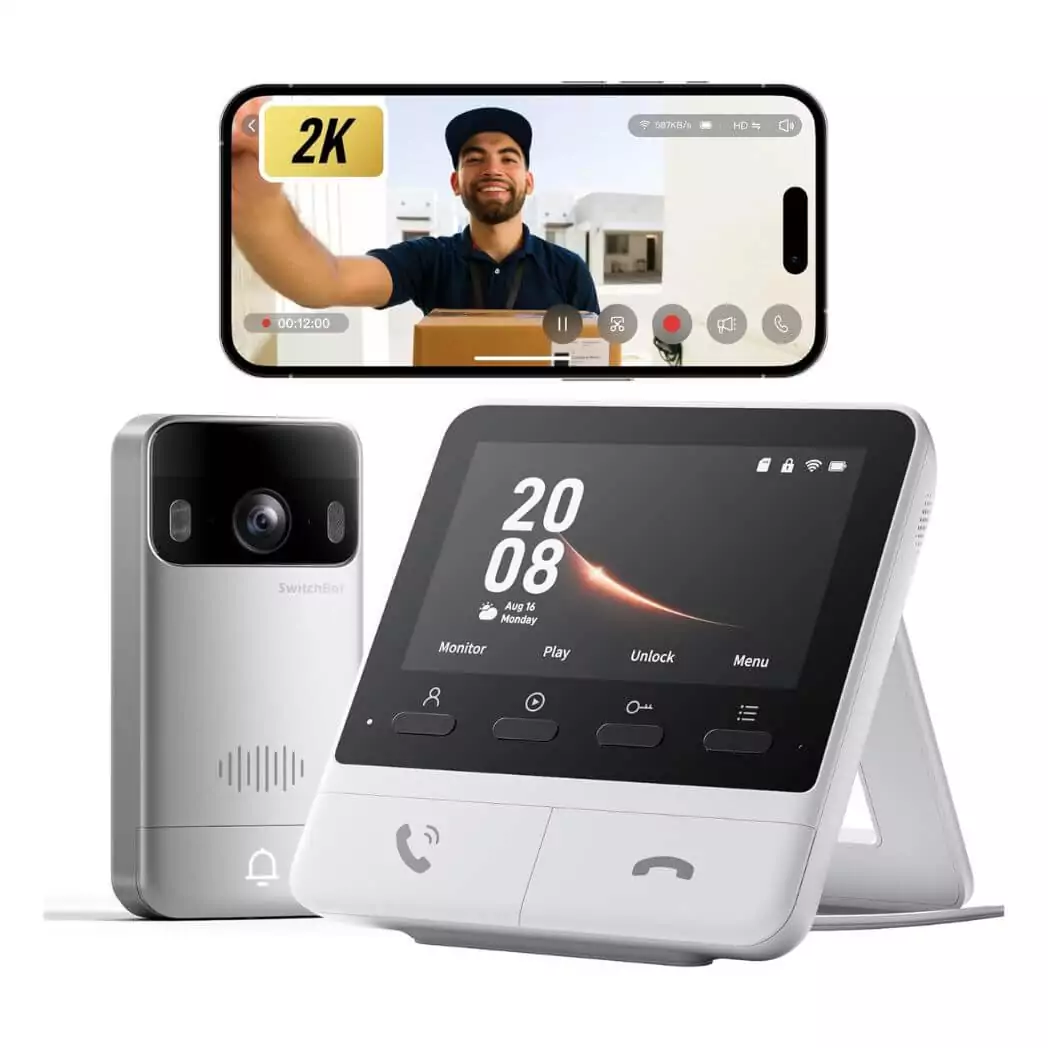 SwitchBot Video Doorbell Camera Wireless with portable monitor
